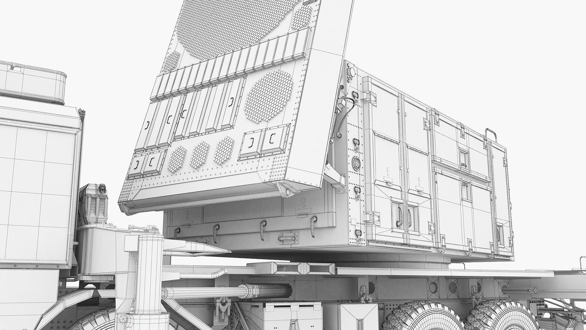 Radar MPQ-53 based on MAN truck armor chassis 3D model_31