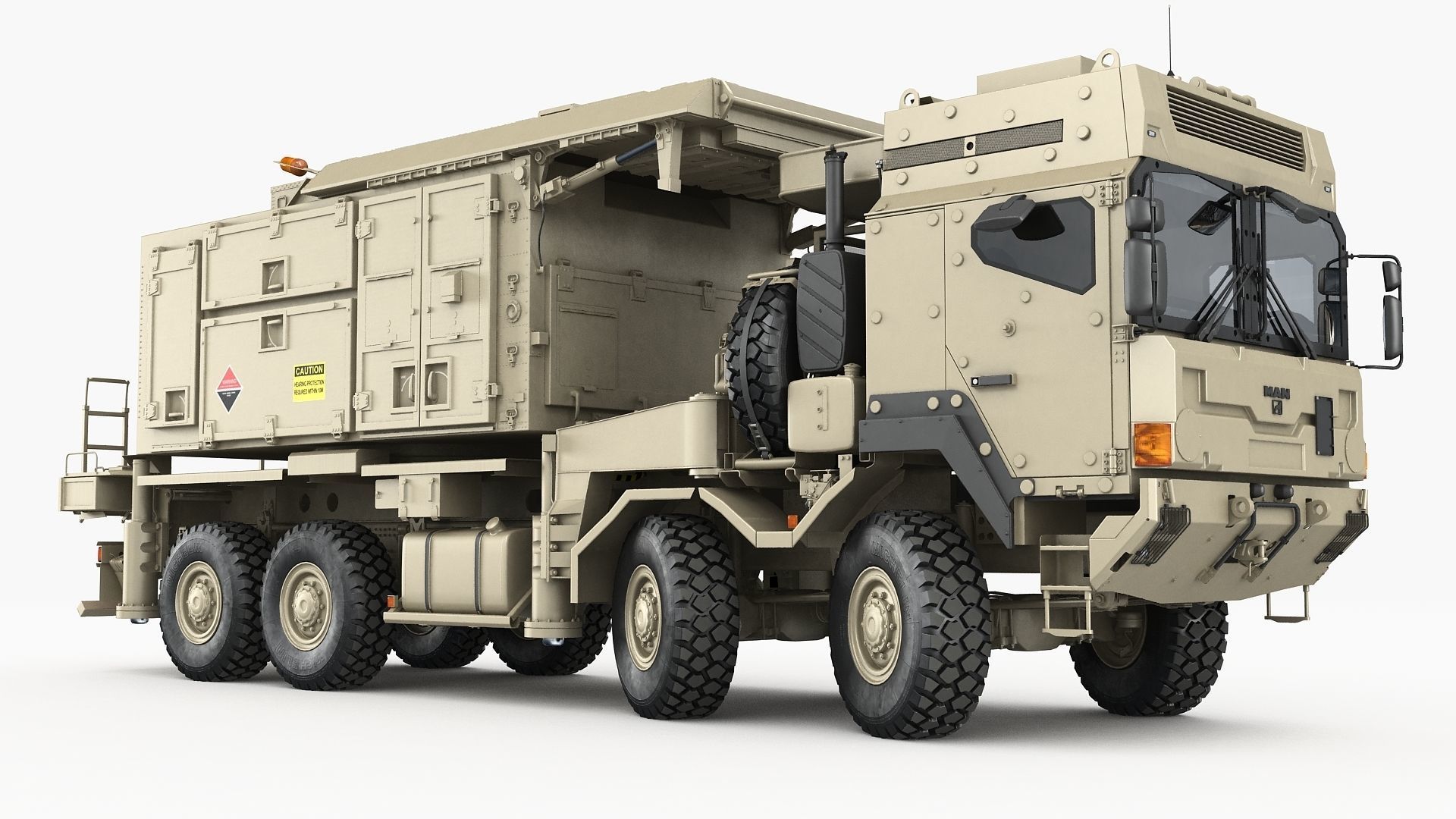 Radar MPQ-53 based on MAN truck armor chassis 3D model_12