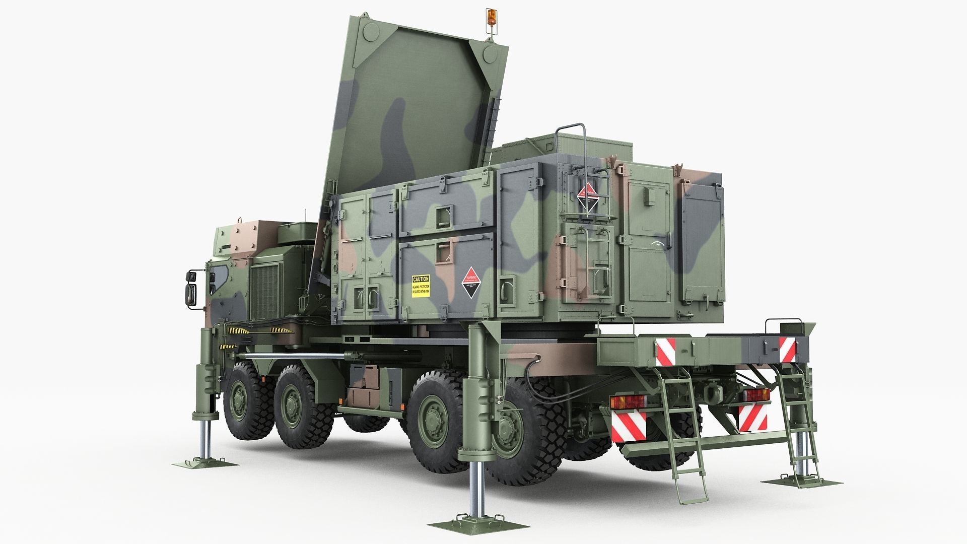 Radar MPQ-53 based on MAN truck armor chassis 3D model_7