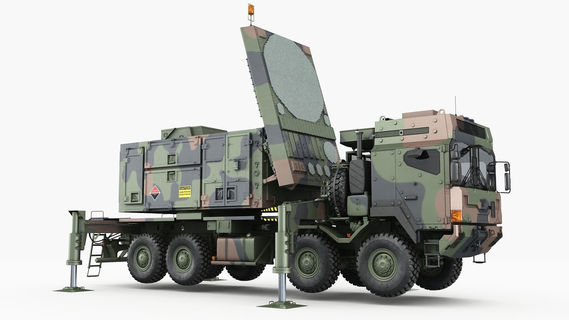 Radar MPQ-53 based on MAN truck armor chassis 3D model_3
