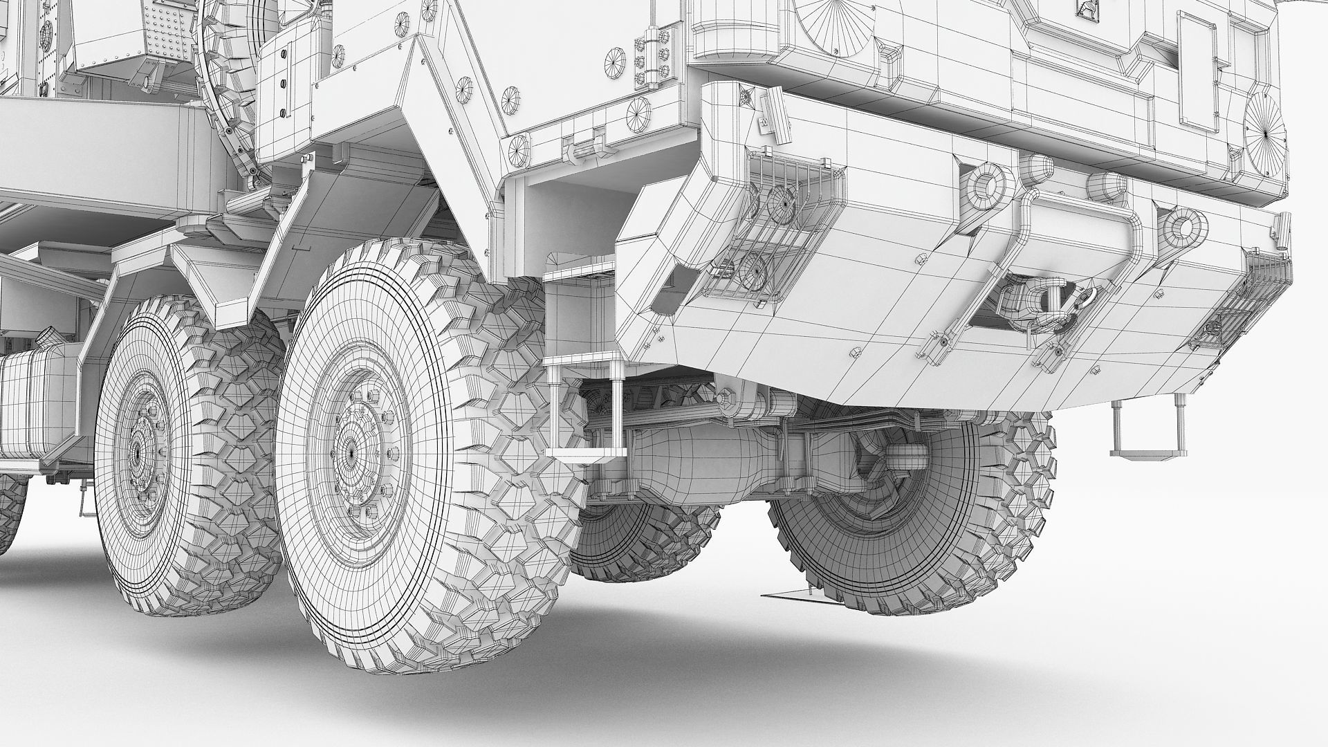 Radar MPQ-53 based on MAN truck armor chassis 3D model_30