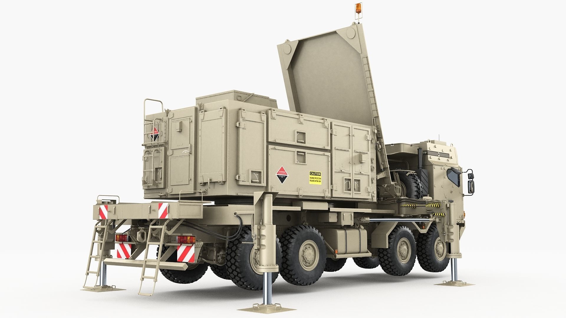 Radar MPQ-53 based on MAN truck armor chassis 3D model_6