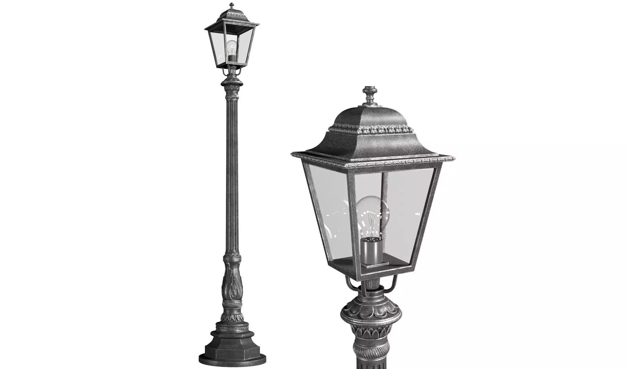 Classic street Outdoor landscape light Lamp Lantern 3D model_0