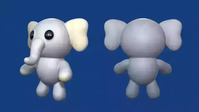 Stylized Stuffed Elephant