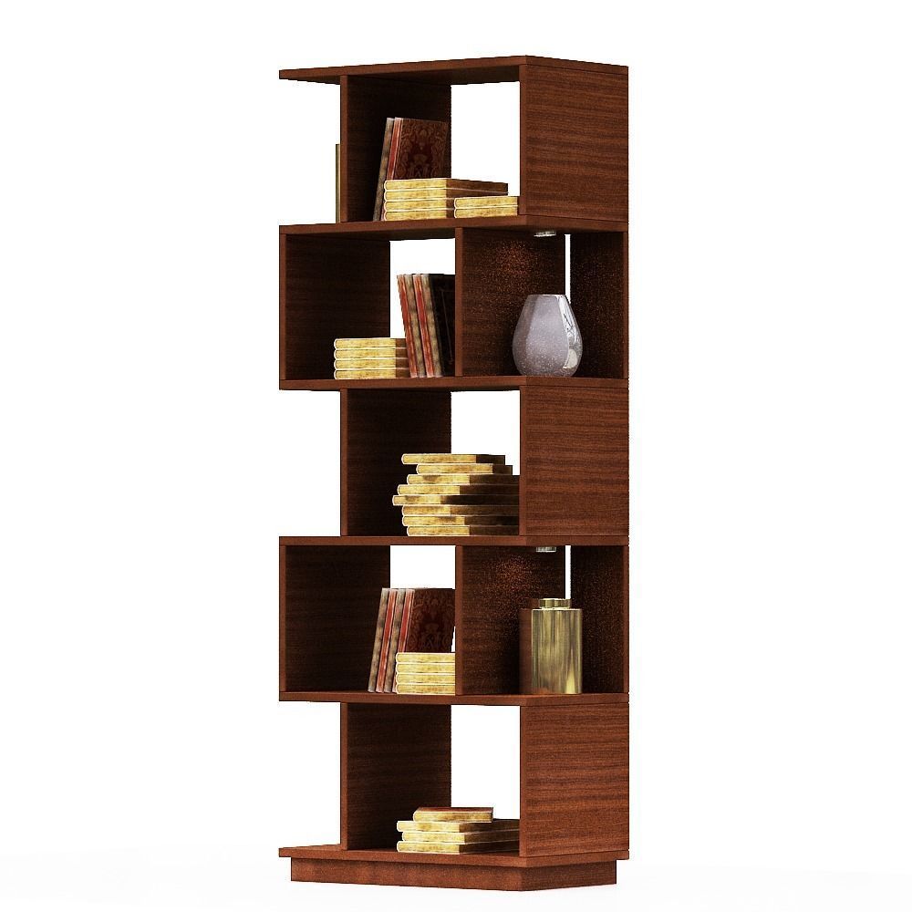 book shelf Low-poly 3D model_6