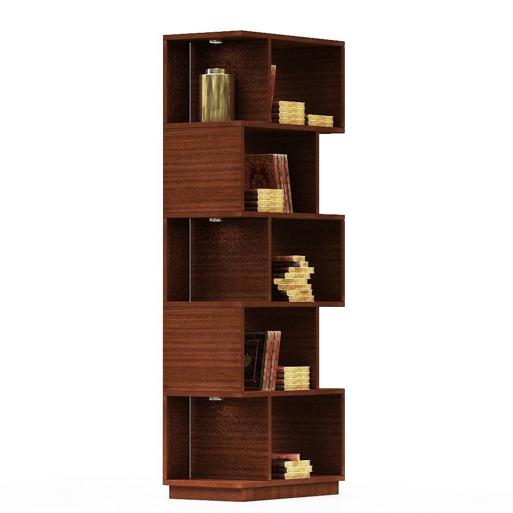 book shelf Low-poly 3D model_2