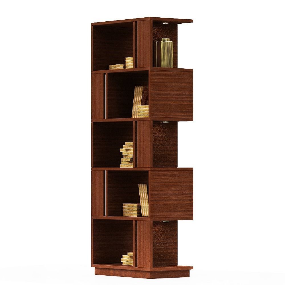 book shelf Low-poly 3D model_3