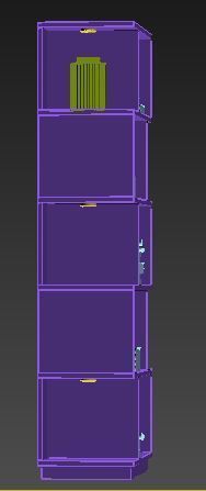 book shelf Low-poly 3D model_10