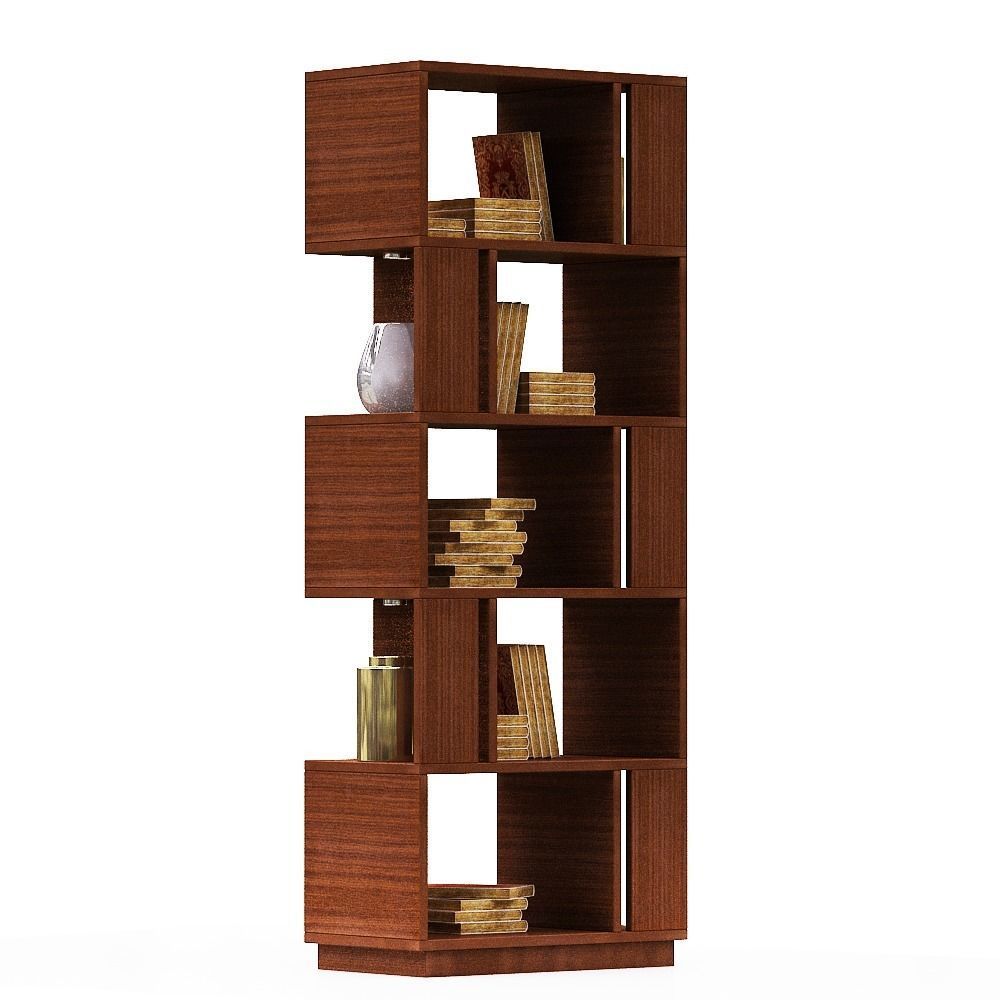 book shelf Low-poly 3D model_5
