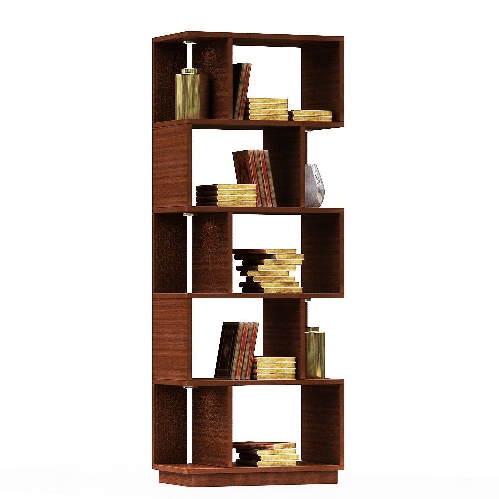 book shelf Low-poly 3D model_1