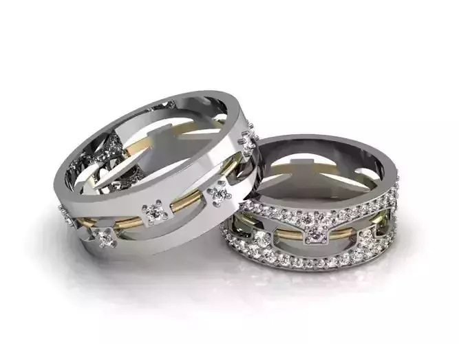 Wedding bands 3d print models