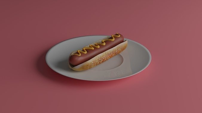 Hot dog 3D model
