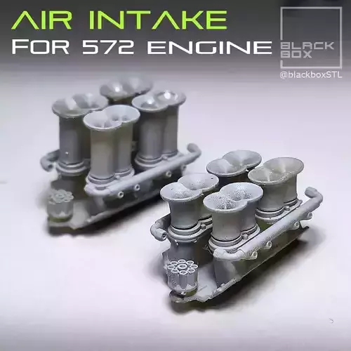 Air Intake set for 572 ENGINE 1-24th 3D print model