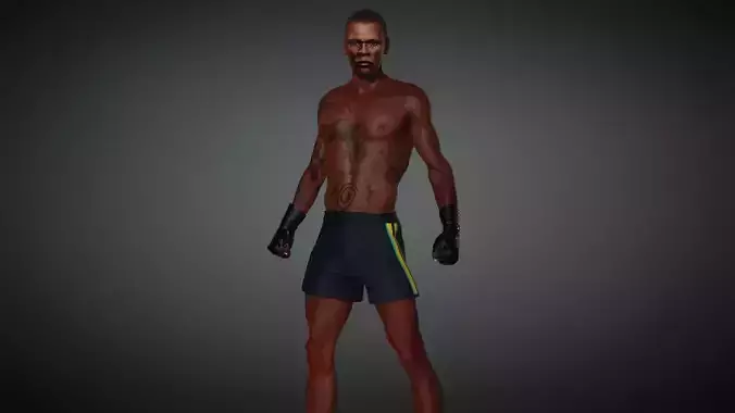 Israel Adesanya UFC 3D Model Low-poly 3D model