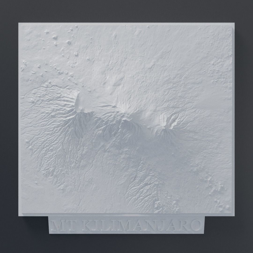 Mount Kilimanjaro 3D Print 3D print model_4