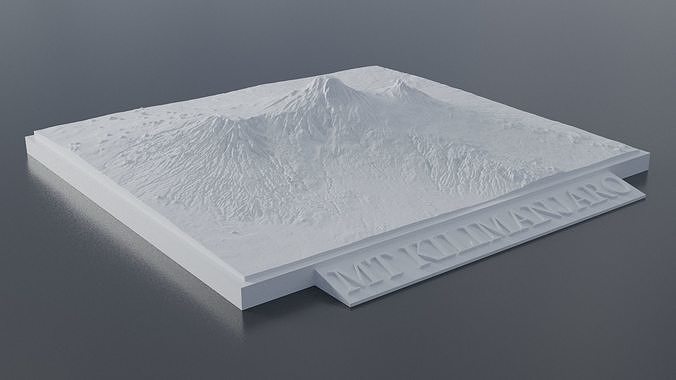 Mount Kilimanjaro 3D Print 3D print model