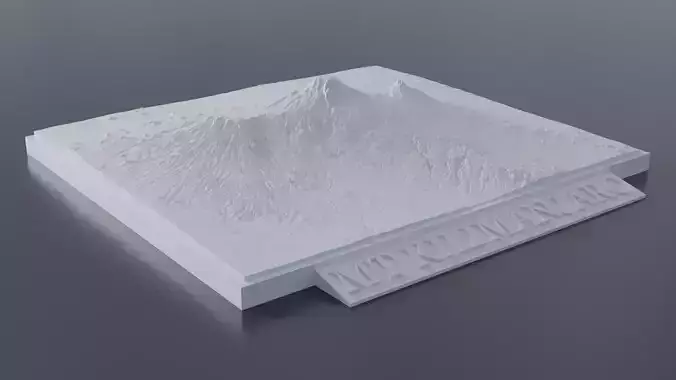 Mount Kilimanjaro 3D Print 3D print model