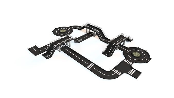 Road and bridge models 3D model