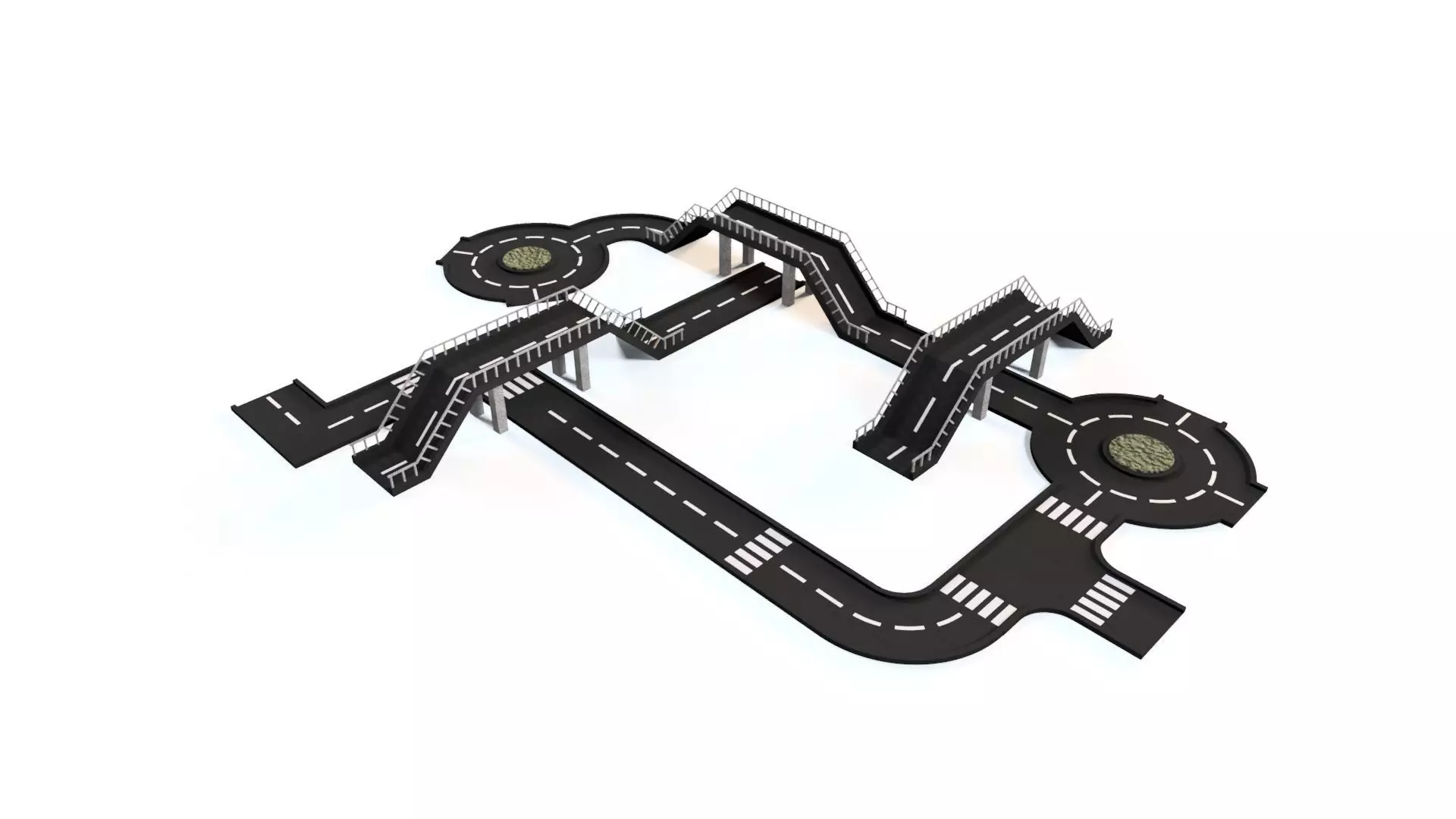 Road and bridge models 3D model
