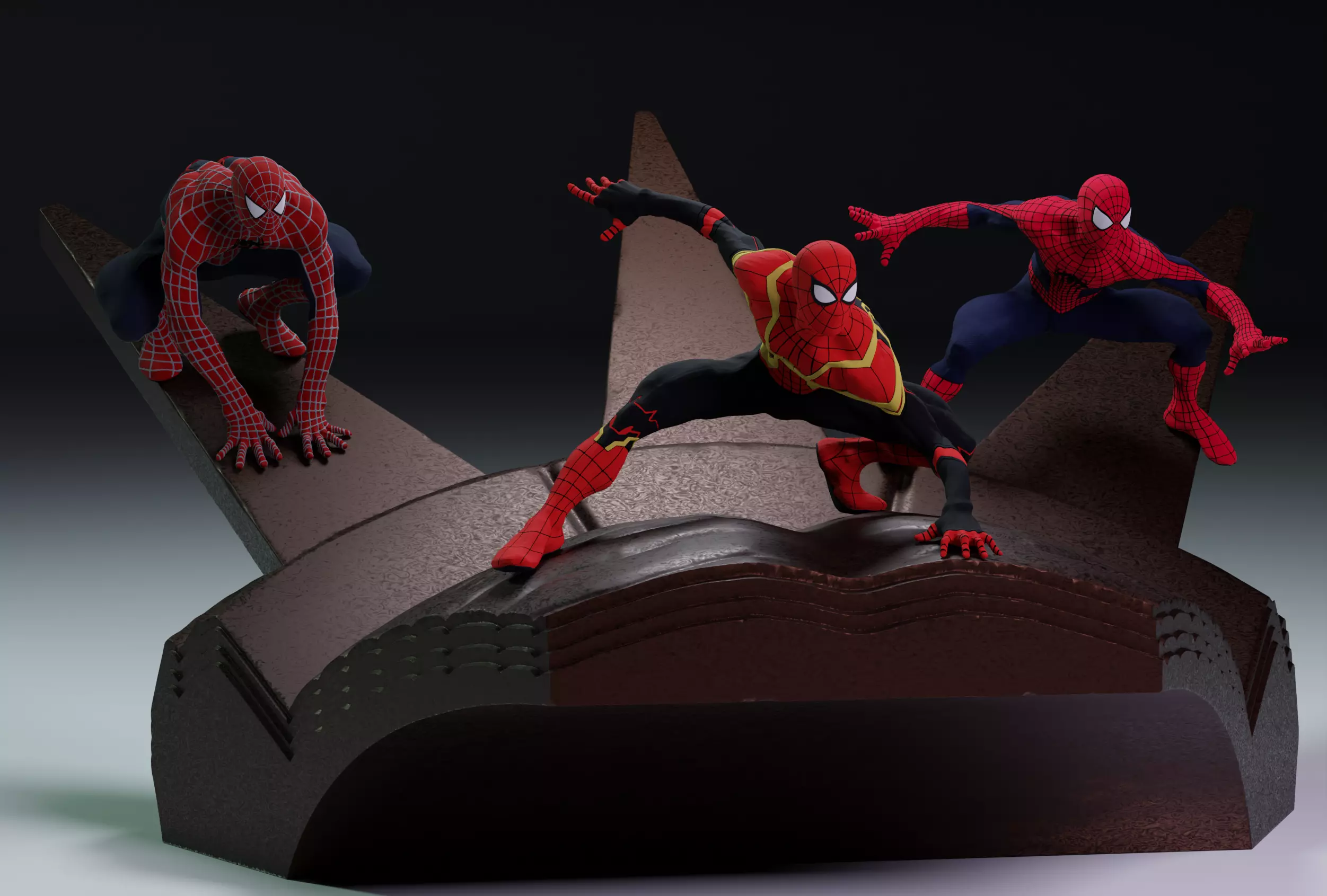 Spider-man diorama 3D print model_0