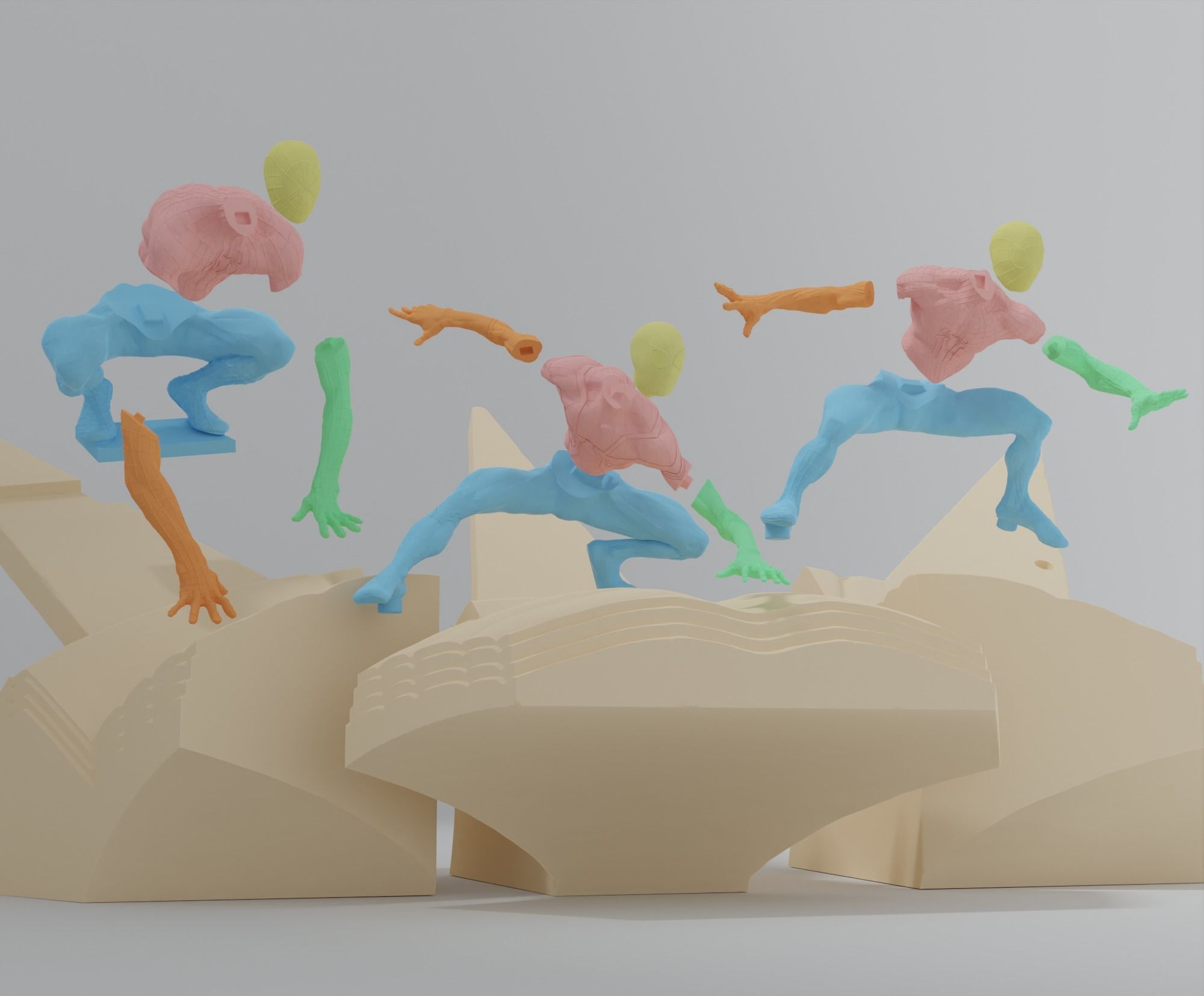 Spider-man diorama 3D print model_2