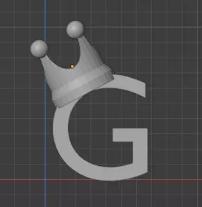 G Initial with Crown Pendant 3D print model_0
