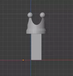 I Intial with Crown Pendant 3D print model_0