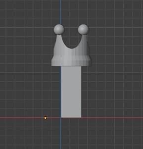 I Intial with Crown Pendant 3D print model