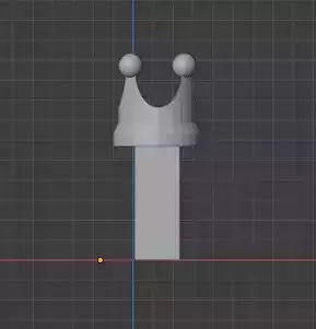 I Intial with Crown Pendant 3D print model I Intial with Crown Pendant 3D print model