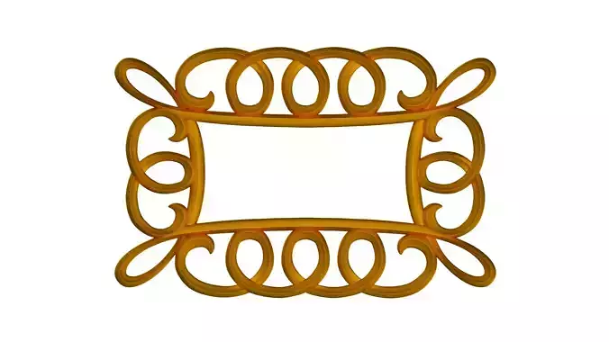 frame square with swirls