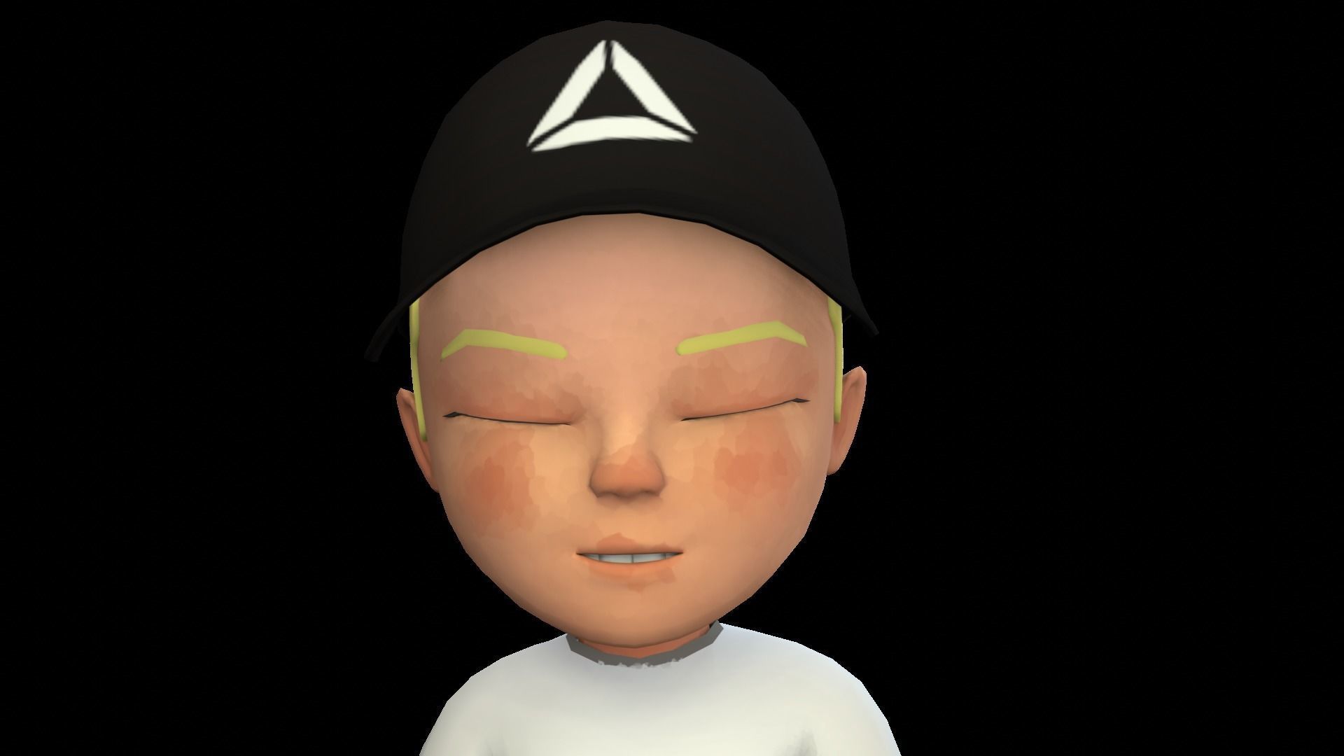 Cartoon boy bully Low-poly 3D model_3