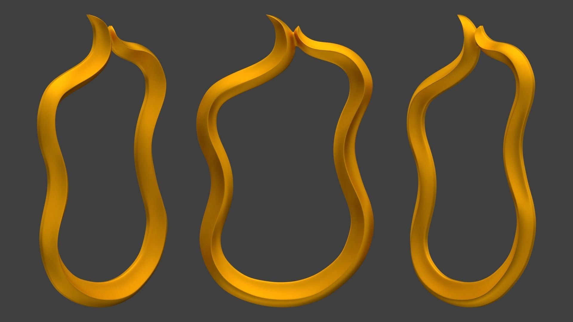 frame golden ring Free 3D model_1