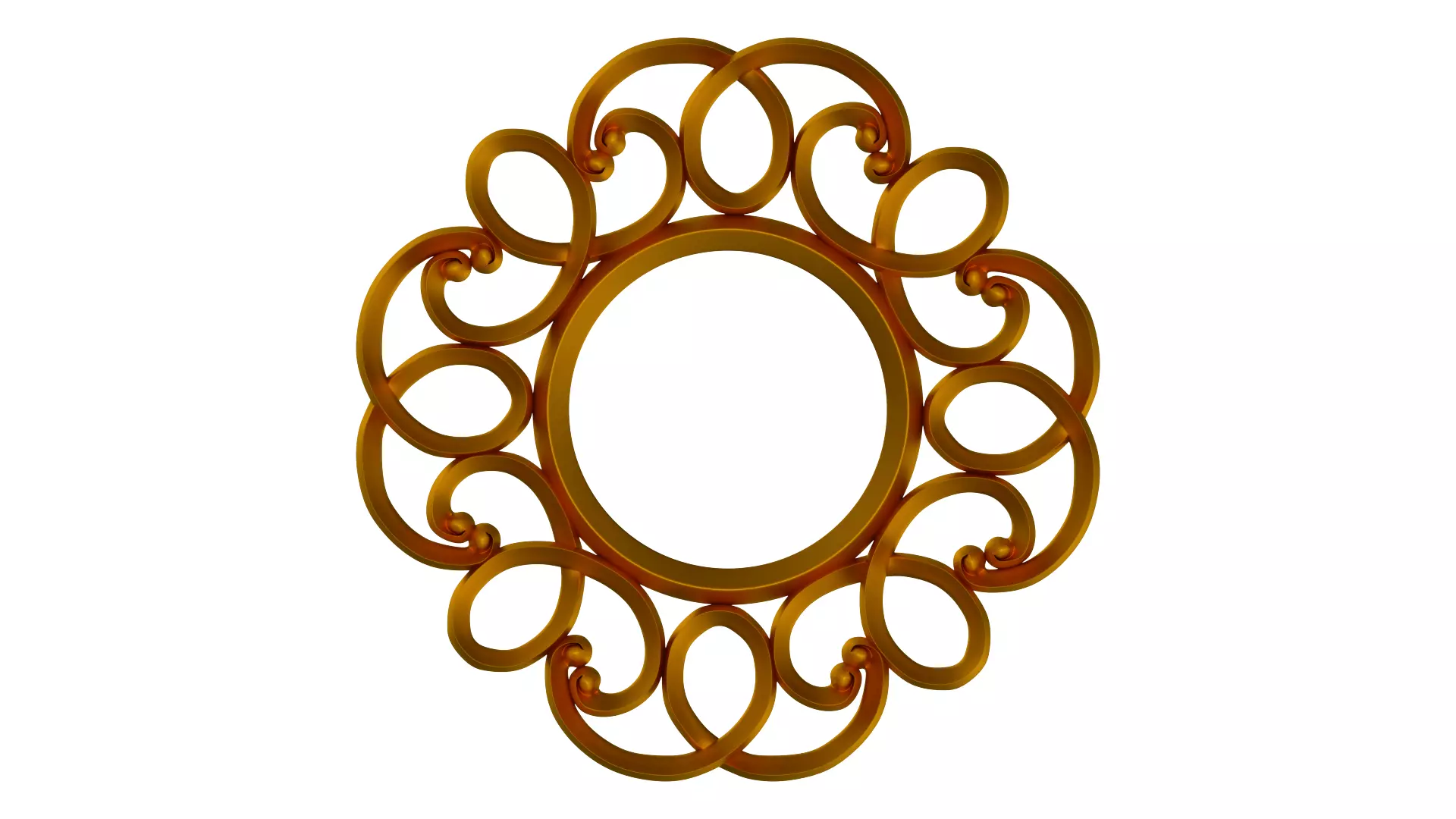 frame circular gold Free 3D model_0