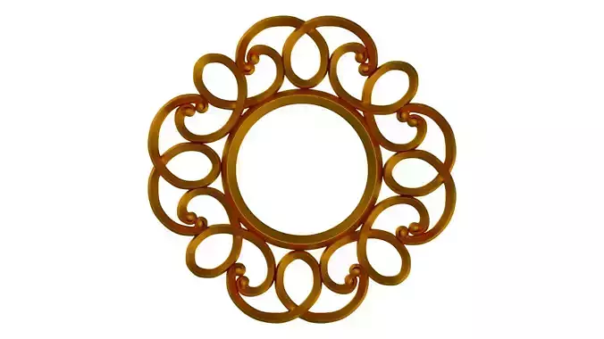 frame circular gold