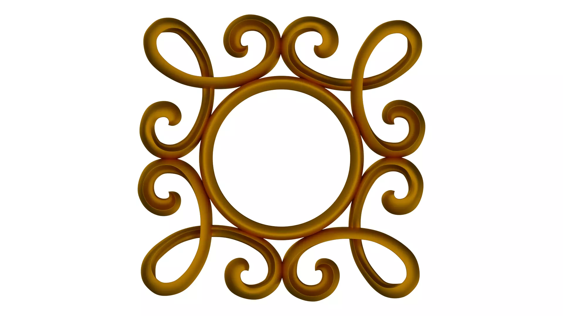 frame golden Free 3D model_0