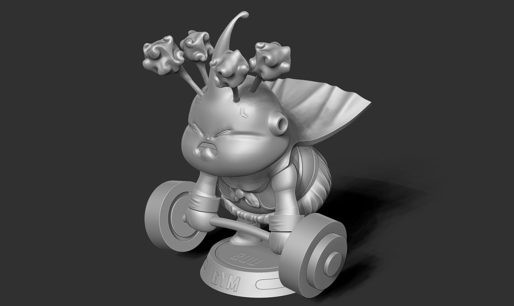 Buu with gym 3D print model_15
