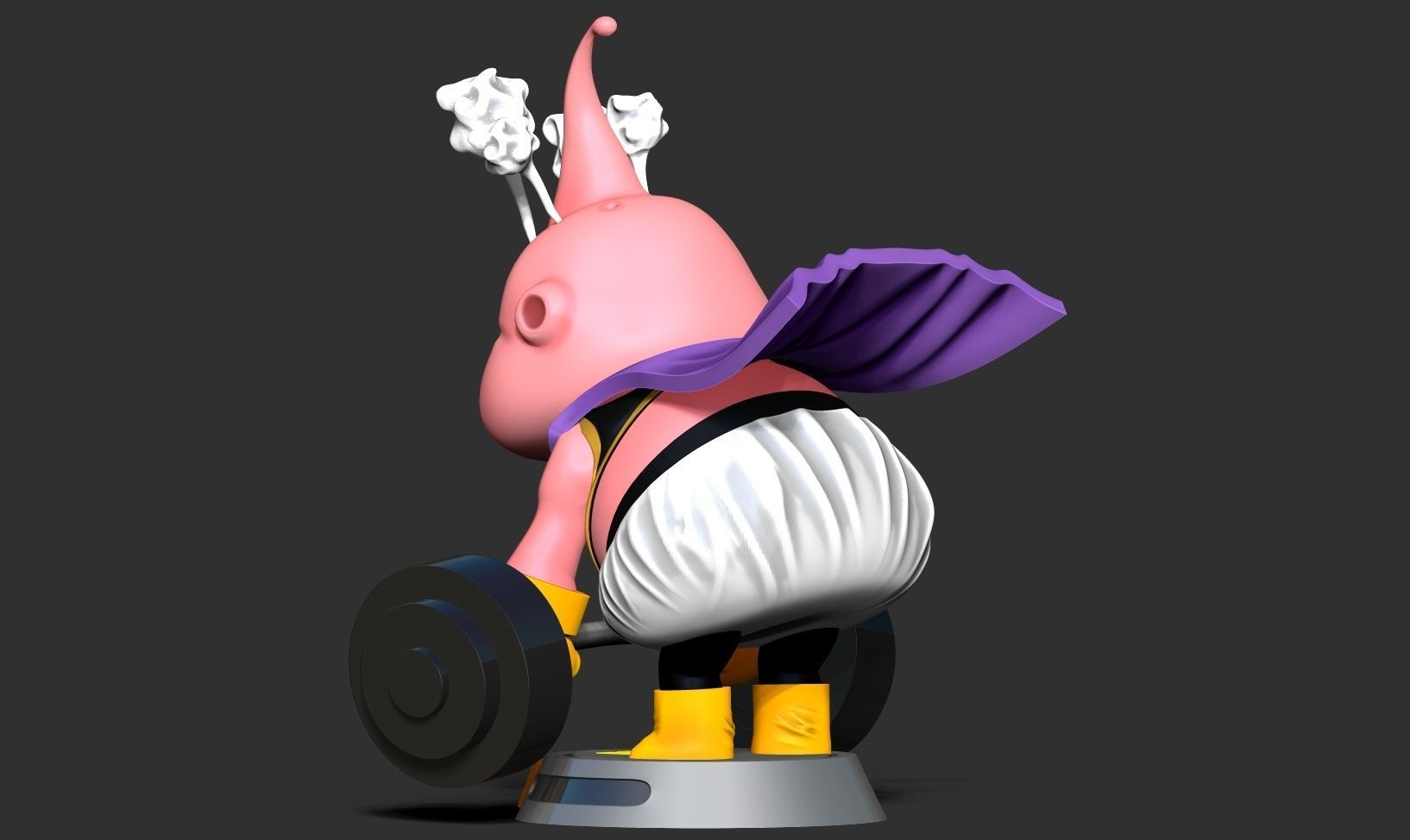 Buu with gym 3D print model_7