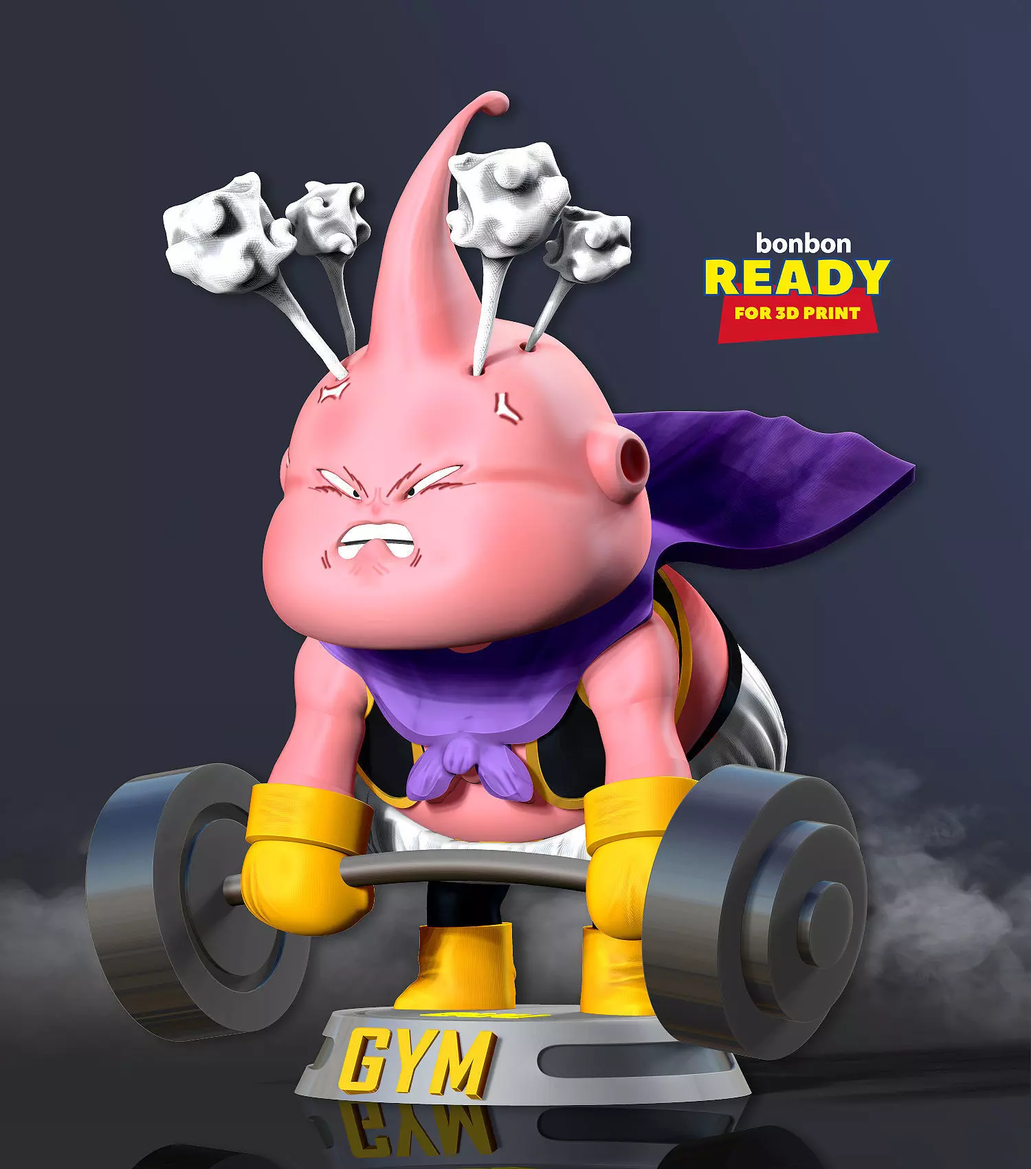 Buu with gym 3D print model_0
