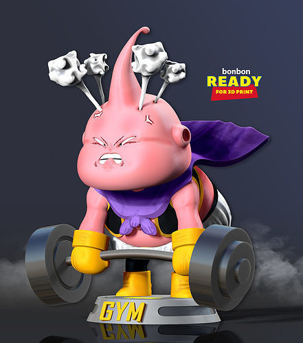 Buu with gym 3D print model