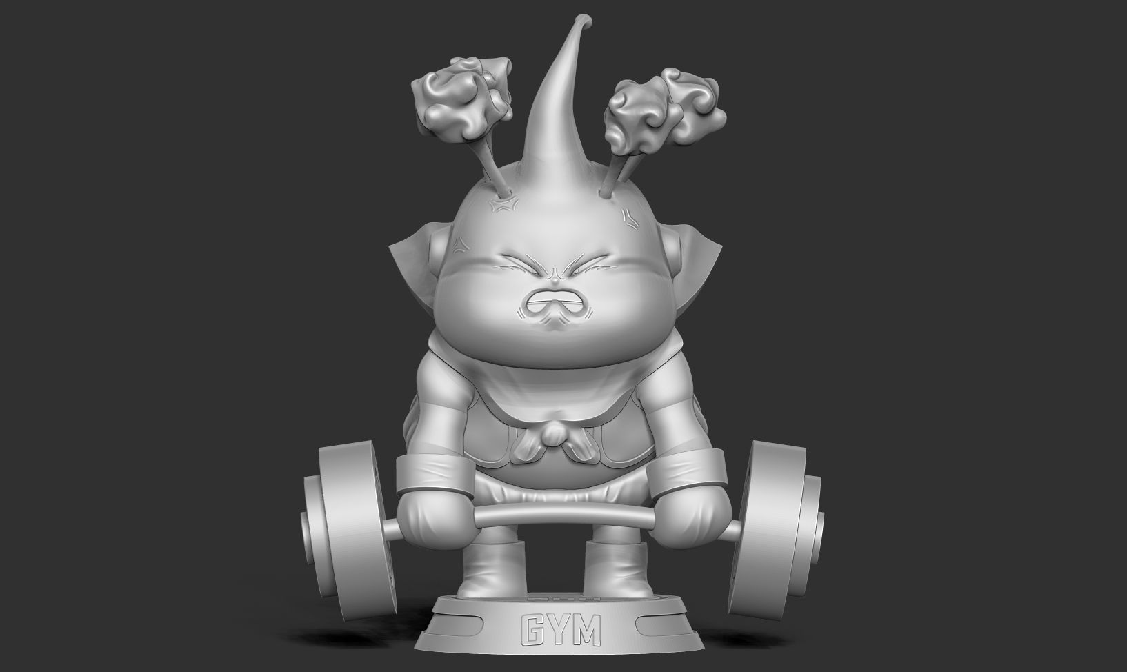 Buu with gym 3D print model_8