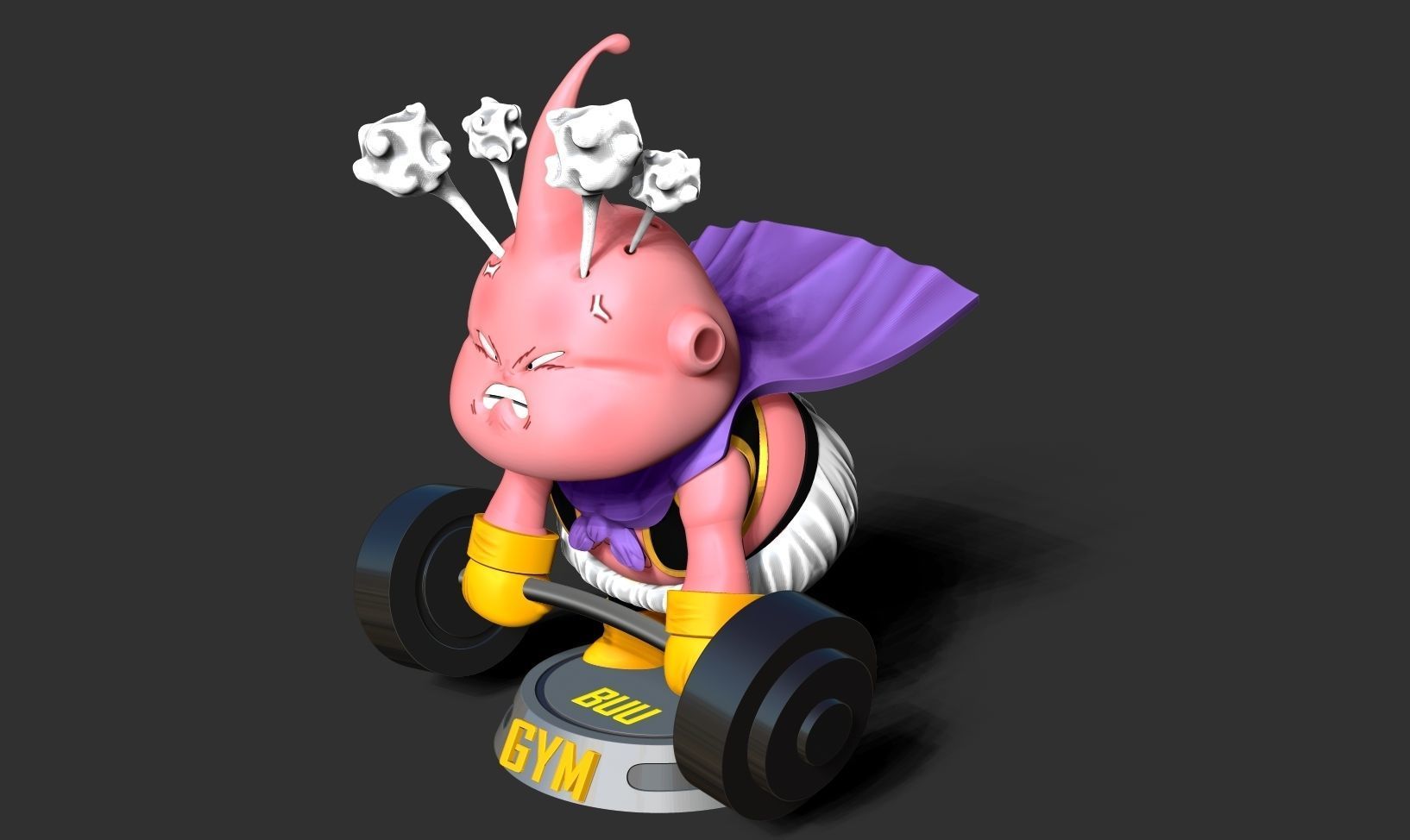 Buu with gym 3D print model_16