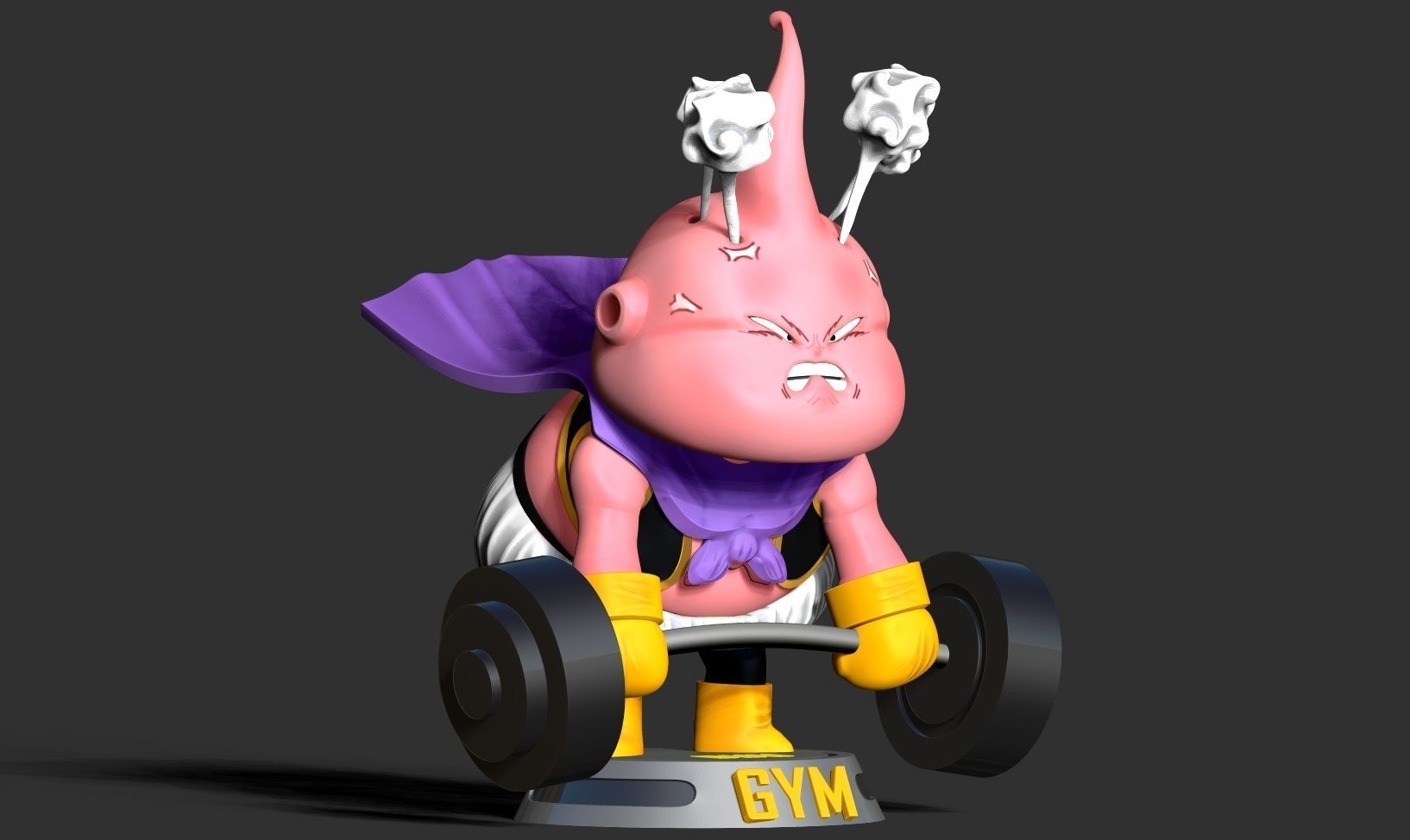Buu with gym 3D print model_12