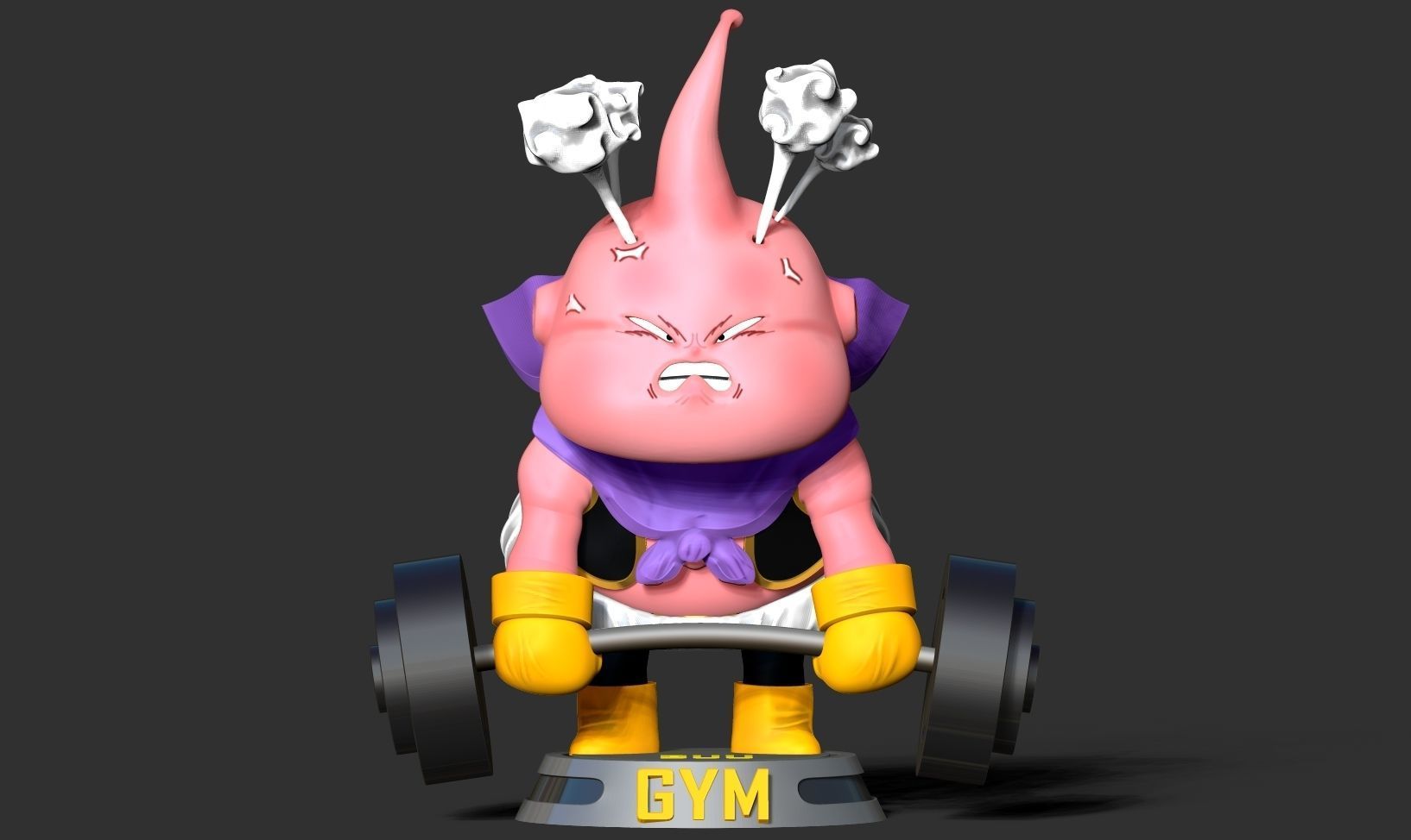 Buu with gym 3D print model_6