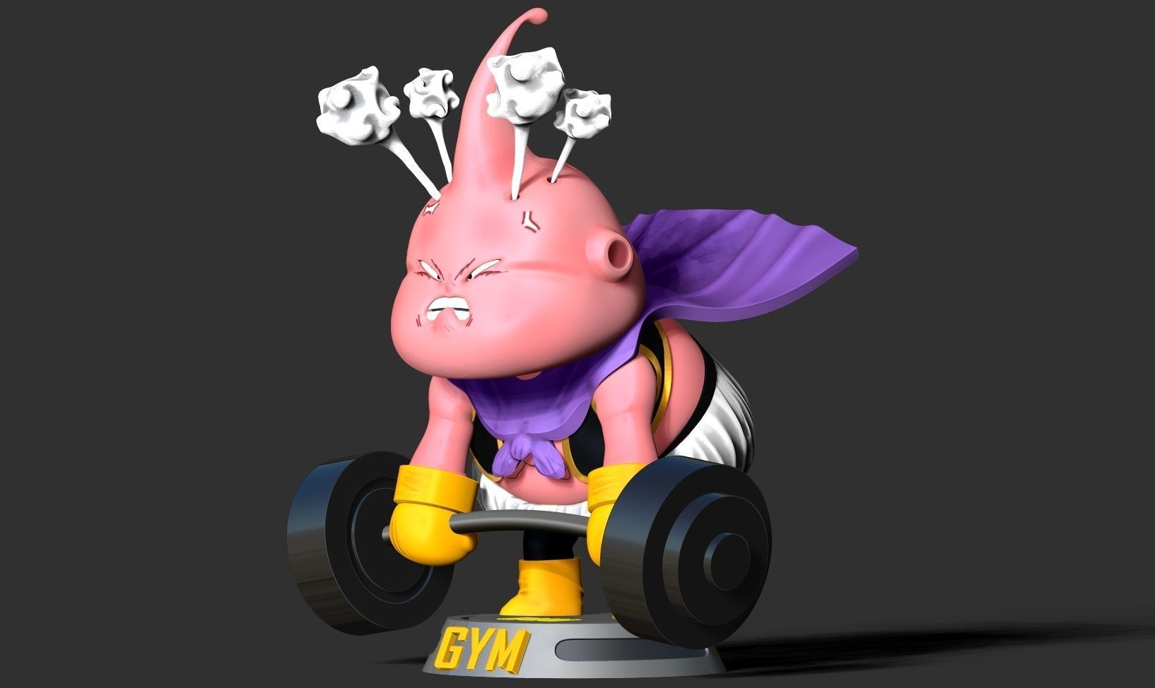 Buu with gym 3D print model_10