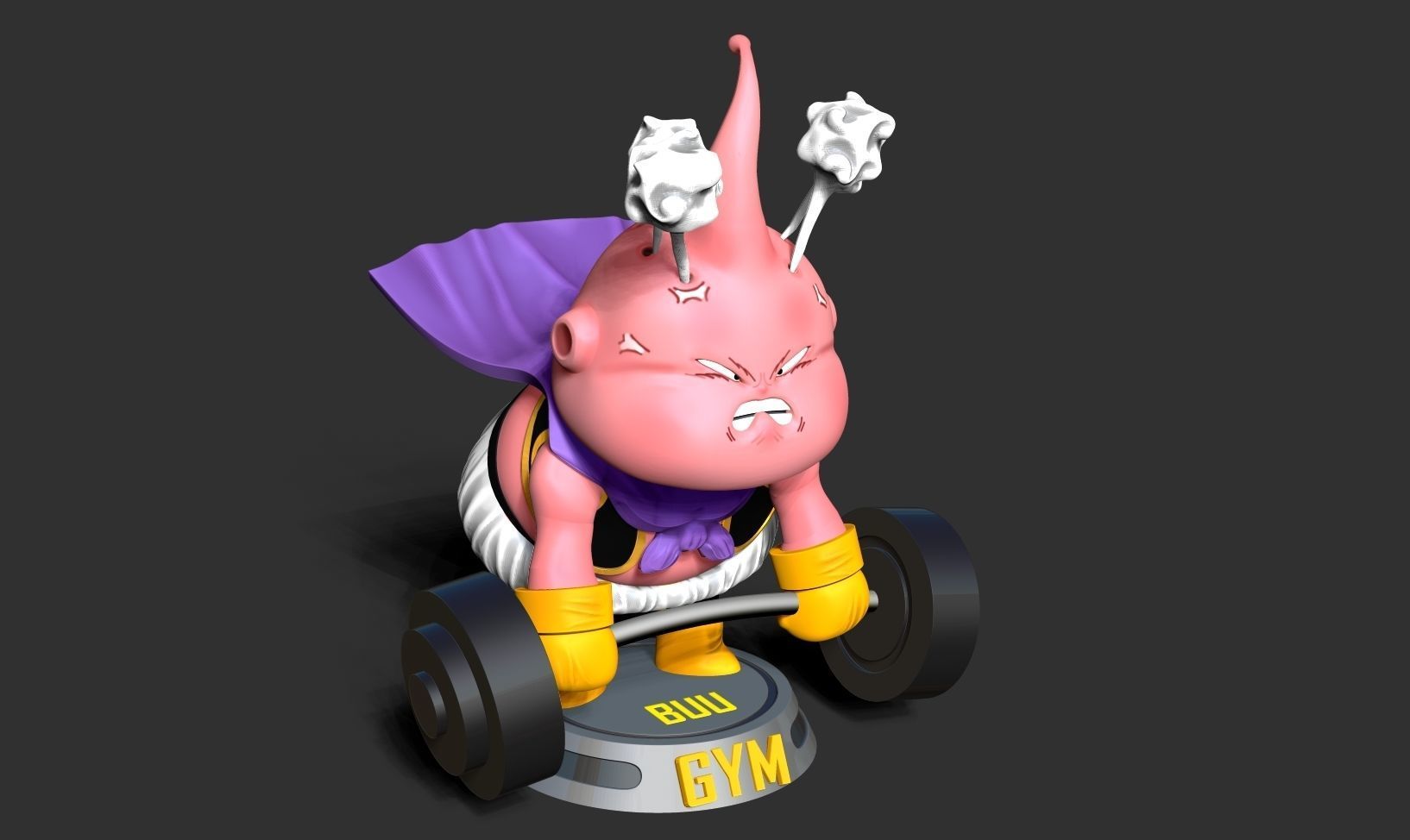 Buu with gym 3D print model_14