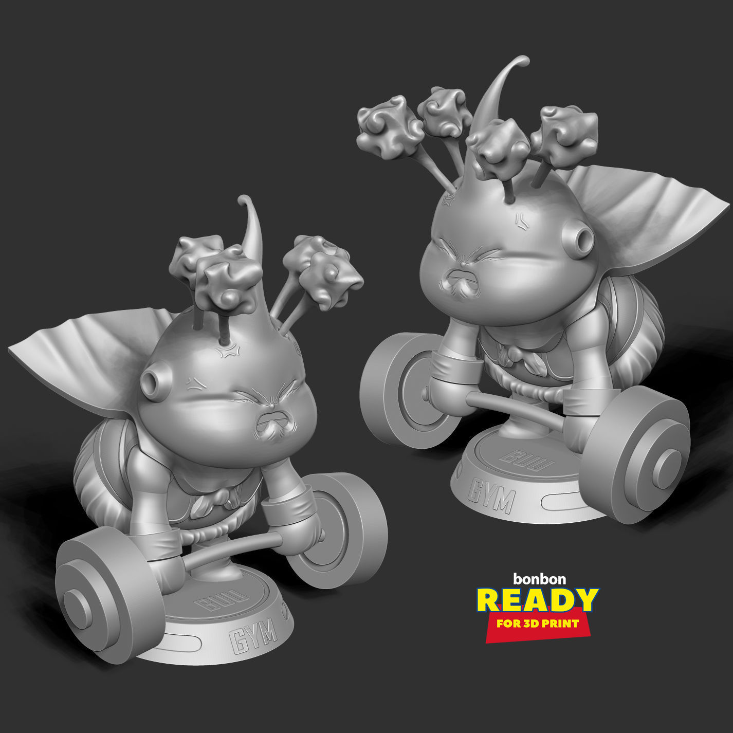 Buu with gym 3D print model_5