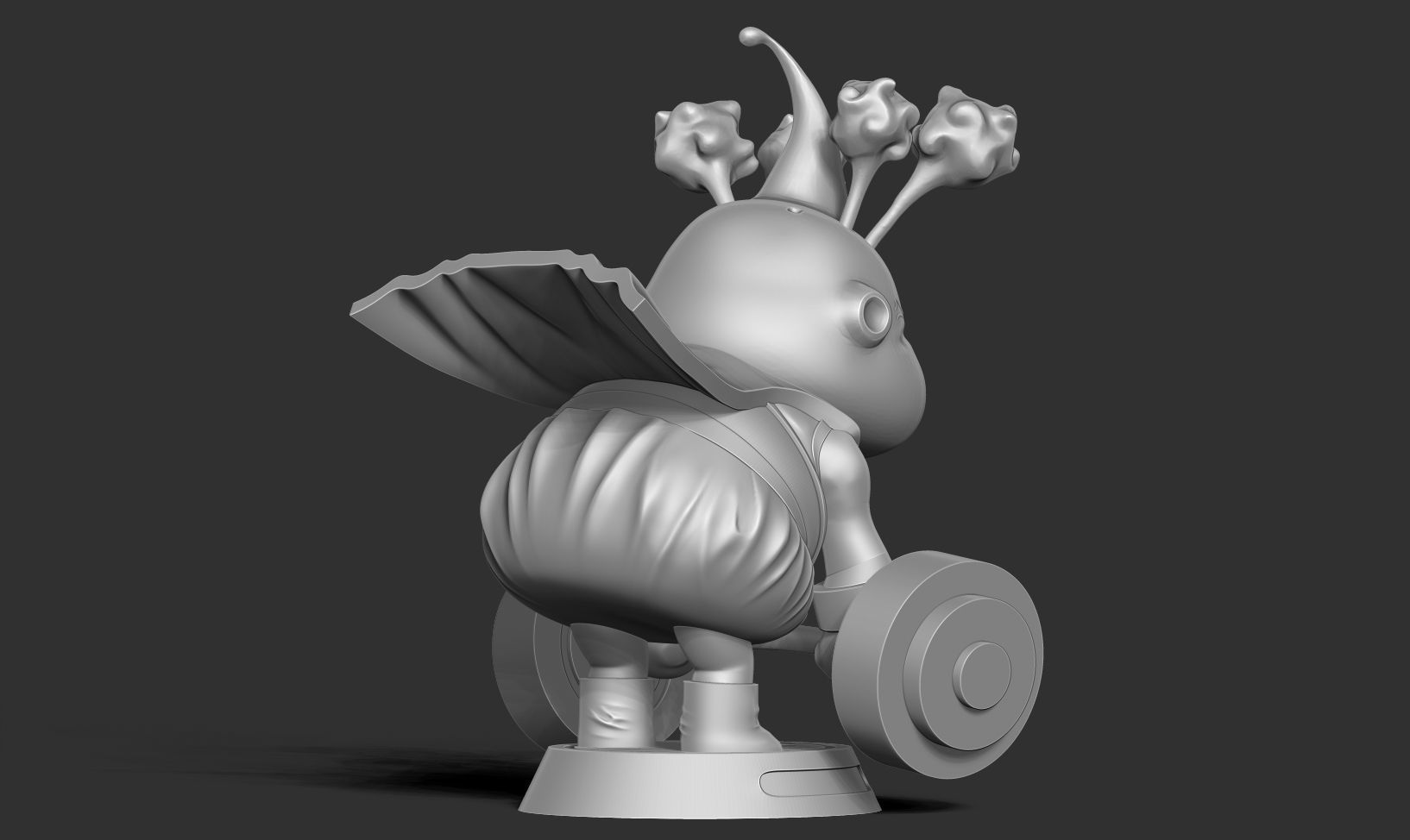 Buu with gym 3D print model_9