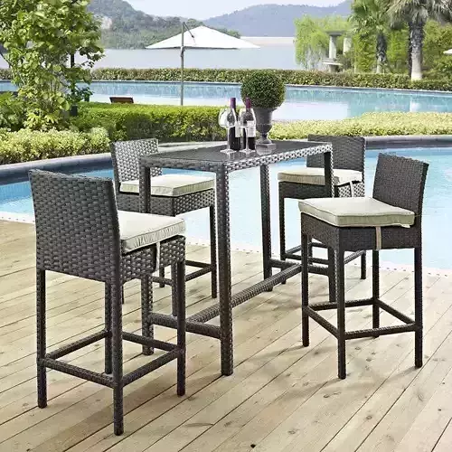  Patio Bar Stool with Cushion