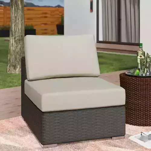 Tripp Patio Chair with Sunbrella Cushions 3D model