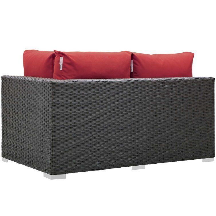 Wide Outdoor Loveseat with Sunbrella Cushions 3D model_1